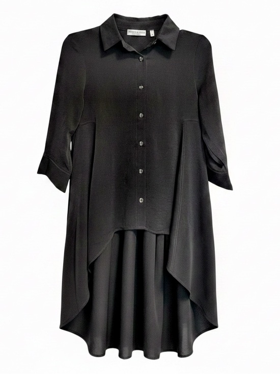 Patrizia Luca Dresses & Skirts - Elegant Black Maxi Dress with Pleated Back